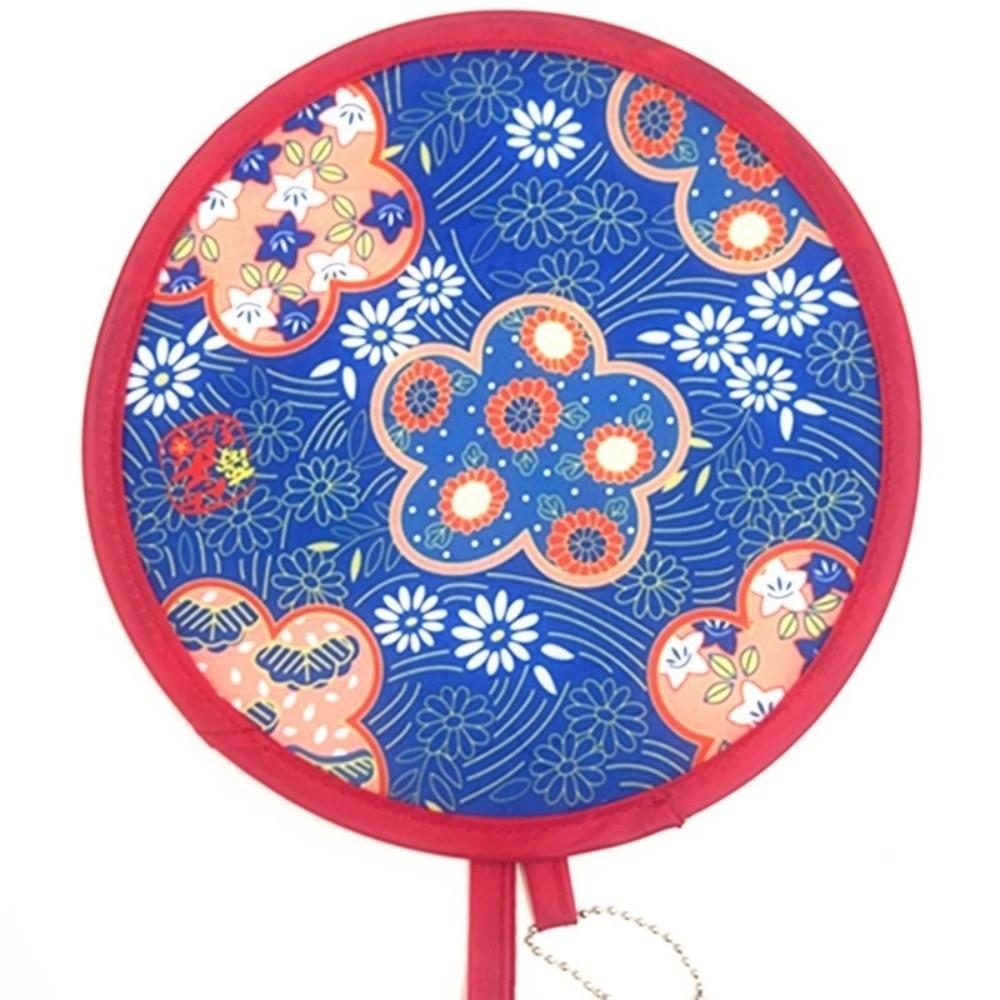 Japanese Style Folding Fan Mini Size Round Decorative Fan Summer Handheld Fan