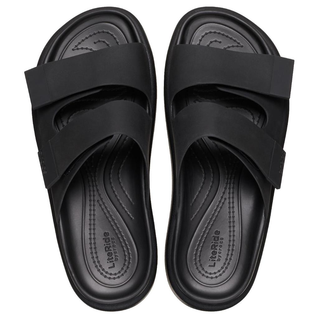Crocs Brooklyn Comfortable Versatile Non-Slip Slide Sandals Women Footwear Black 209586-060