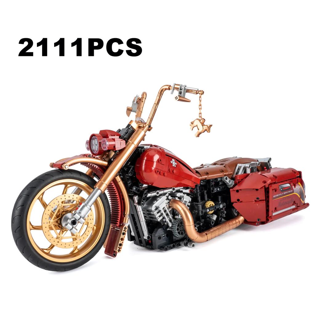 Ретро Harleyed гоночный мотоцикл строительные блоки модель скорость винтажный мотоцикл кирпичи игрушки подарок для взрослых детей