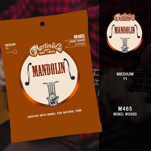 Martin Mandolin Strings Monel M465 Medium (Monel) Mandolin Strings
