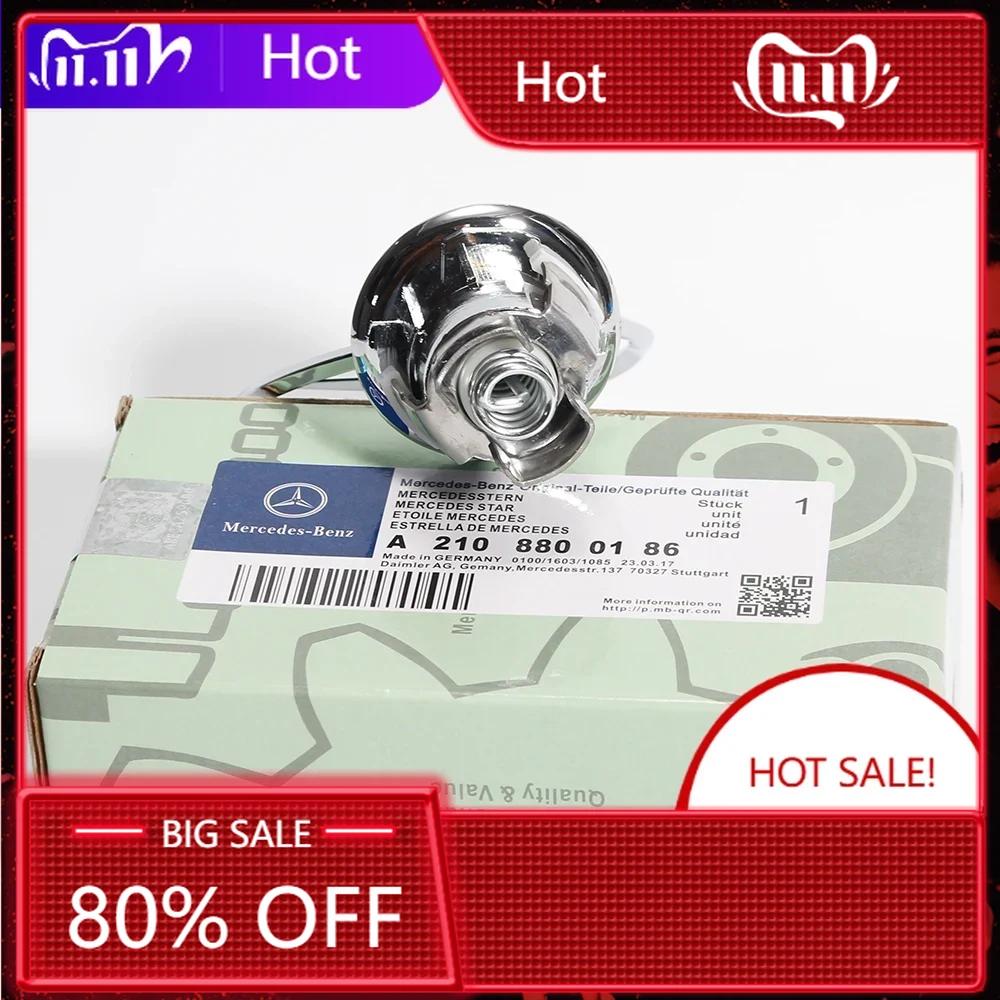 C200 E200 New 2025 For Mercedes Benz 1Pcs 44mm 3D Metal Blue Chrome Star Bonnet Hood Logo Emblem Badge for Mercedes Benz W202 W2