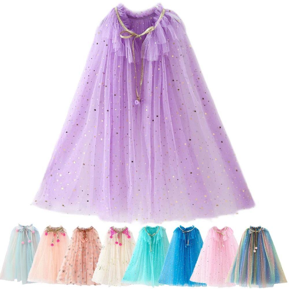 Sweet Girls Princess Cape Cute Girl Tulle Cloak New Children Costume Cloak