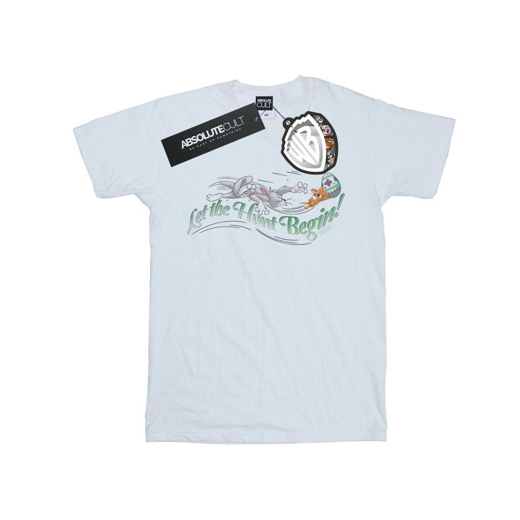 Tom And Jerry Womens/Ladies Let The Hunt Begin Cotton Boyfriend T-Shirt