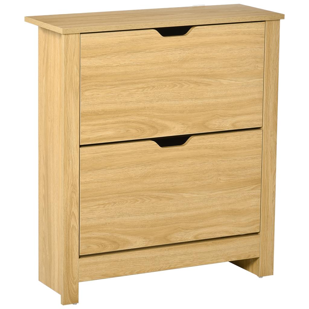 Shoe Cabinet, 2 Drop-Down Doors, 2 Compartments