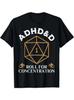 Винтажная футболка ADHD&D Roll For Concentration DnD для мужчин и женщин, классная мужская, термотрансфер