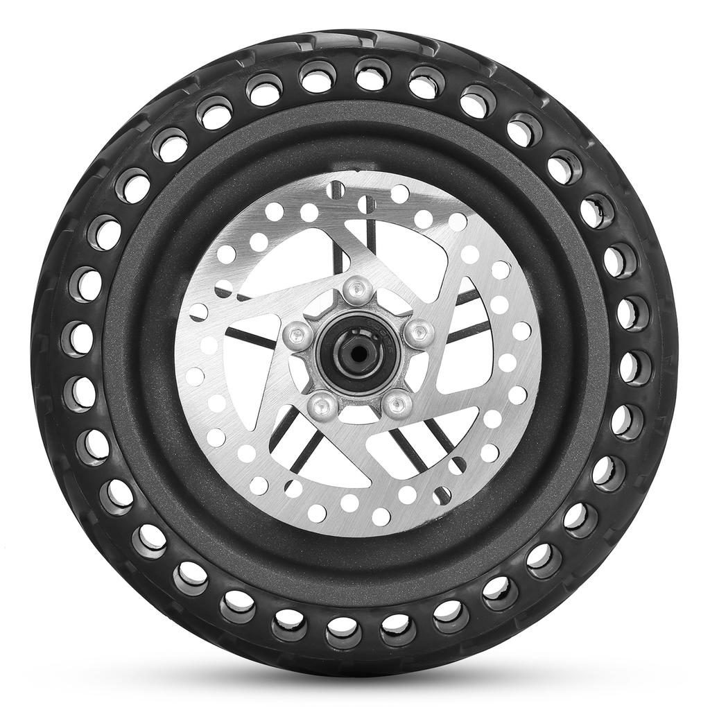 Electric Scooter Rear Tire with Wheel Hub Disc Brake Set 8.5 Inches Solid Electric Scooter Wheel