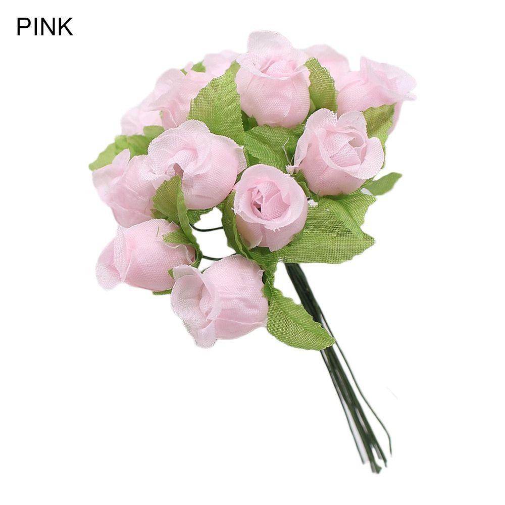 Bridal Bouquet DIY Artificial Rose 12-Heads Stems Artificial Flowers Flowers Combo Fake Flower
