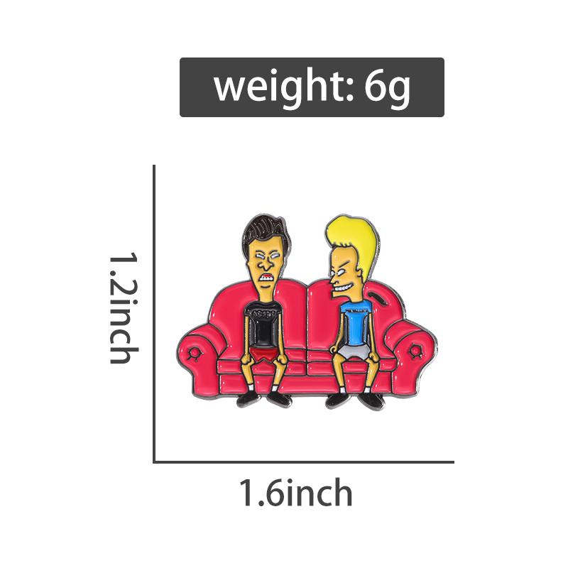 Cartoon Comic Characters Enamel Pins Custom Manga Brooches Lapel Badges Sofa Boy Funny Jewelry Gift for Kids Friends