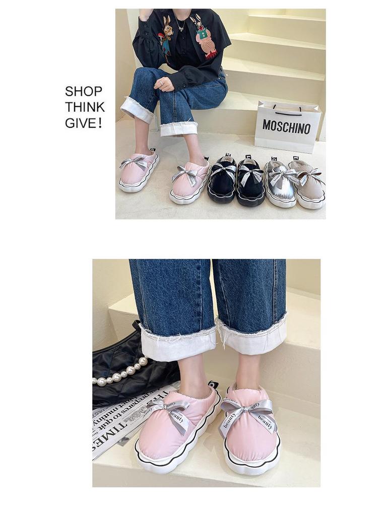 Women's Winter Cotton Slippers with Thick EVA Sole - Soft, Warm, and Versatile for Indoor and Outdoor Use