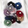 1Pc 5Cm Mesh Gauze Flowers For Diy Wedding Party Decorations Floral Wreath Scrapbook Craft/ 3D Fabric Flowers