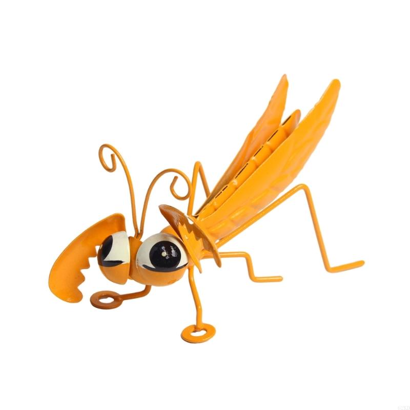 62KD Iron Insect Outdoor Lawn Ornament Yard Accent Metal Insect Display Statues