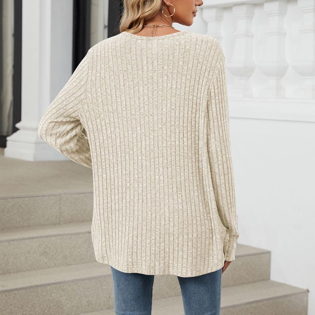 Женская модная повседневная однотонная куртка-кардиган на пуговицах с длинными рукавами