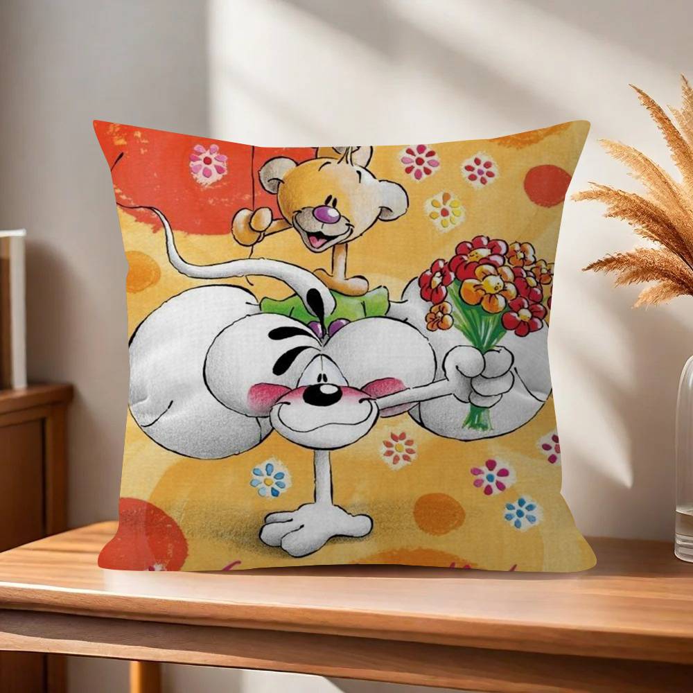 Cartoon DDiddl love cute kawaii Pillowcase toon Gift Cushion Cover Bedroom Home Sofa Chair Seat Decor pillow case