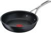 Tefal Frying Совместимо с газом Не содержит вредных веществ, таких как Frying Black E52303 Сковорода, 22 см, IH, огонь, PFOA, Антипригарное покрытие, долговечное,