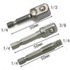 Chrome Vanadium Steel Socket Adapter Seth EX Shank to 1/4 "3/8" 1/2 "Extension Drill Bits Hex Bit Set Power Tools