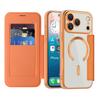 Чехол для iPhone 17 Pro Max, совместимый с MagSafe, с держателем для карт с RFID-блокировкой, кожаная крышка для телефона