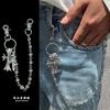 Multi-element Trouser Chain, Bag Hanging Chain, Sword Round Bead Cross Waist Chain, Lobster Buckle Pendant Jeans Chain