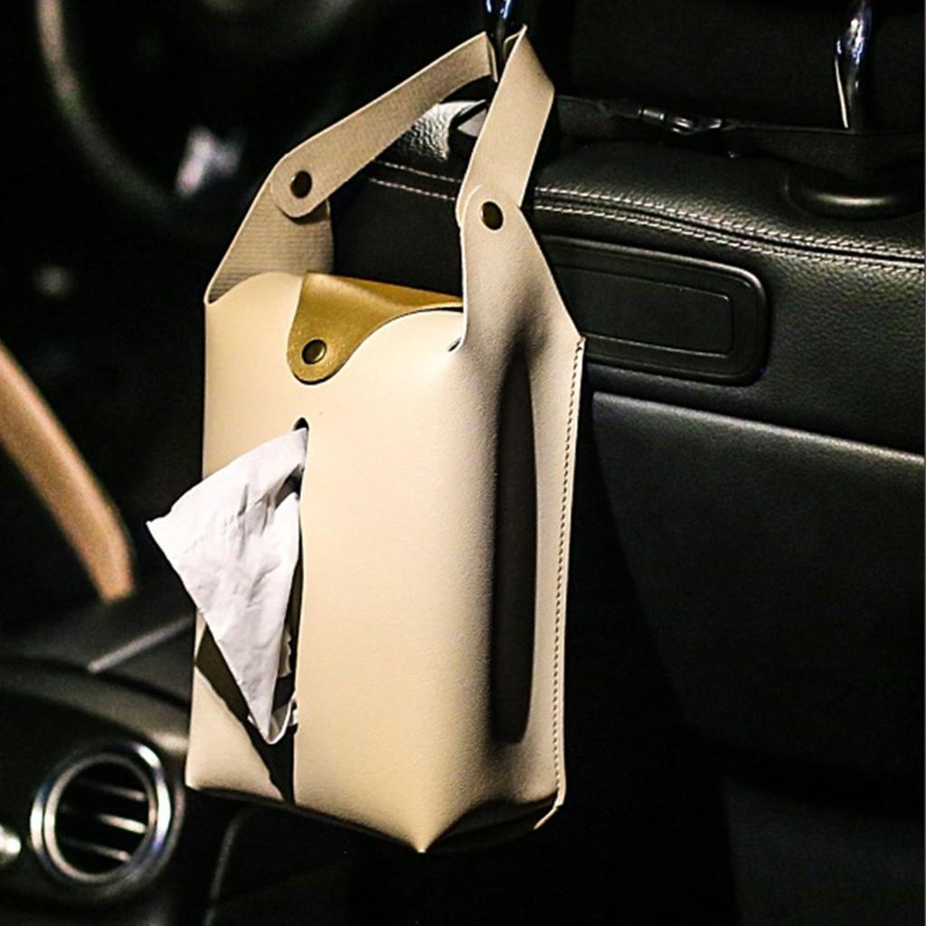 2 шт. Красочная коробка-держатель для салфеток из ПУ кожи, подвесной диспенсер для бумажных полотенец для гостиной, офиса и салона автомобиля