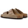 Birkenstock Кожаные дышащие шлепанцы унисекс светло-коричневые 0352203