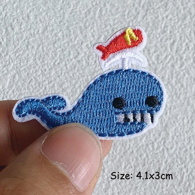 Cartoon Animals Embroidered Iron Patch For Clothing DIY Striped Sewing Patch