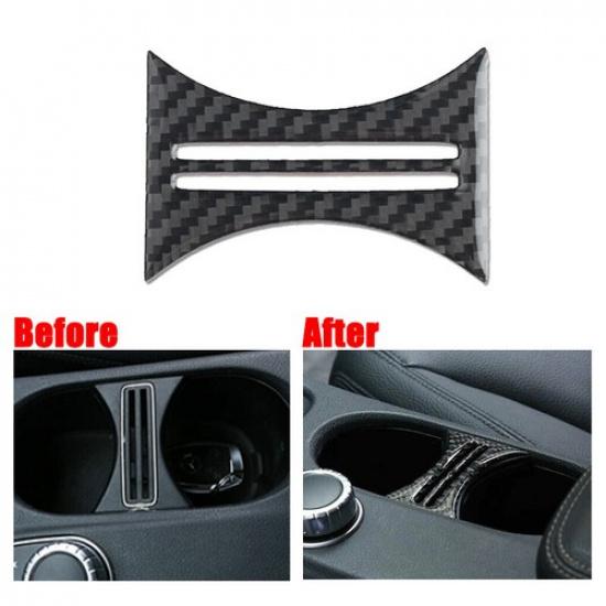 Carbon Car Water Cup Holder Frame Cover Trim Sticker For Benz GLA CLA A 2013-19