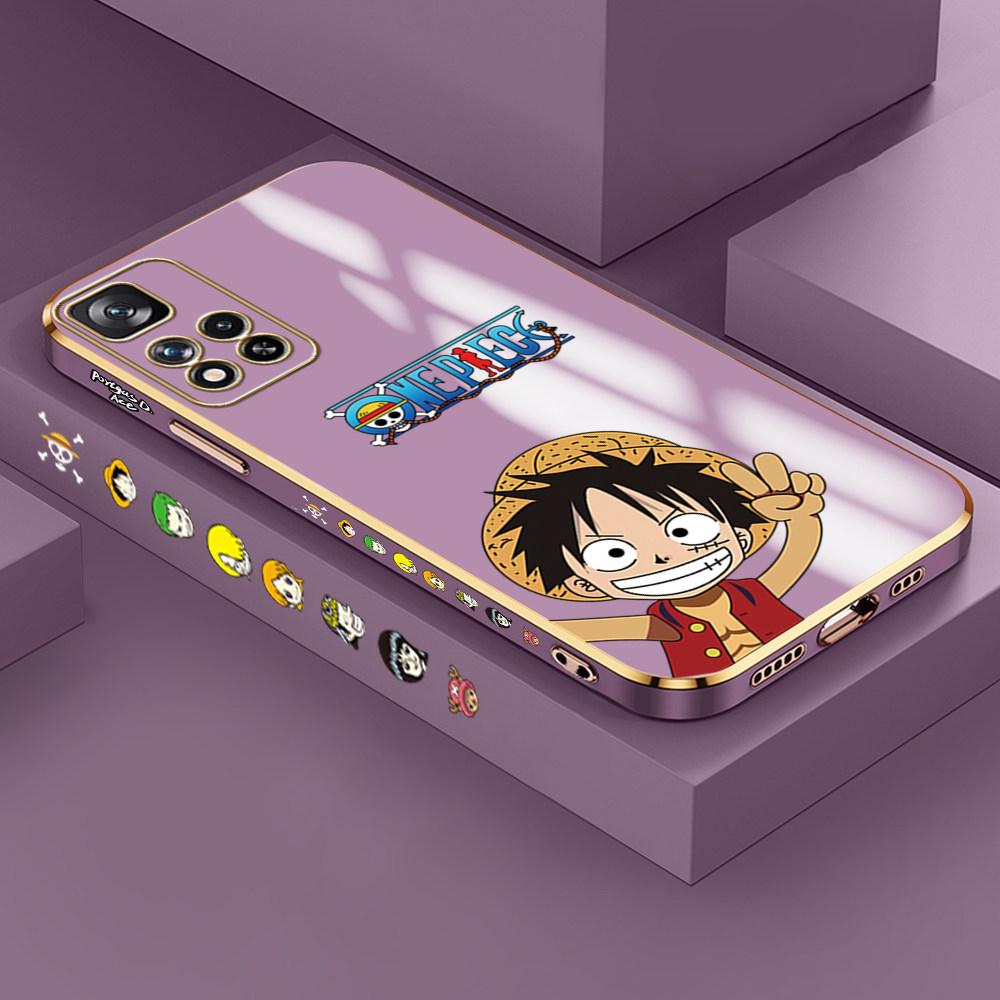 For Redmi Note 13 Pro 12 Pro 12S 11 Pro 11S 10S OPPO A38 A77s A96 Realme C33 C65 OnePlus Cute Luffy Design Full Camera Protect Soft Phone Case