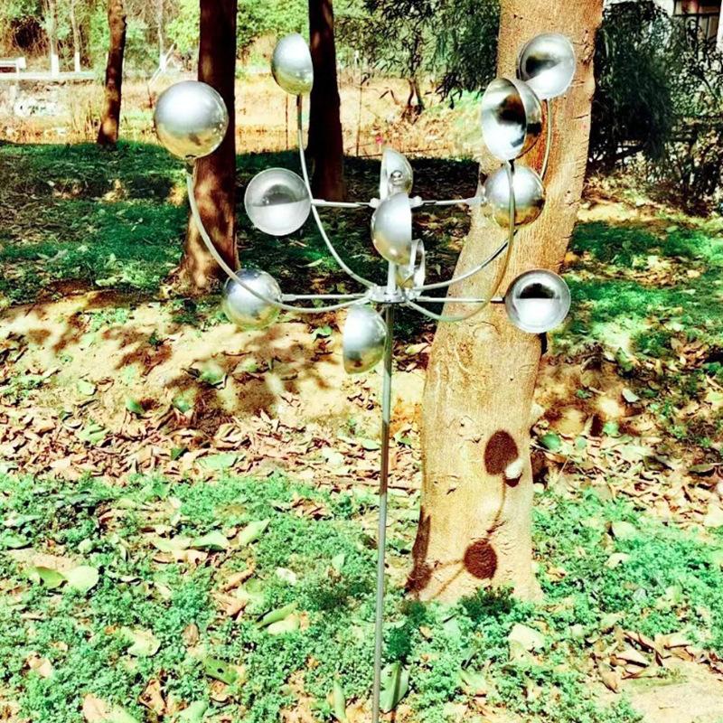 Новая металлическая ветряная мельница динамика ловец ветра открытый сад газон флюгер садовое украшение