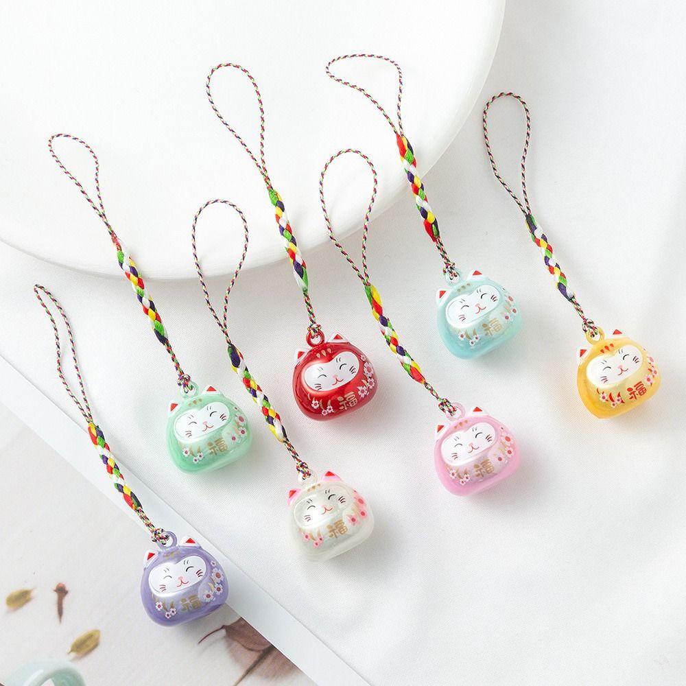 Creative Gift Cat Bells Pendant Bring Wealth Car Bag Pendant Key Chain Lucky Cat Keychain
