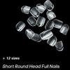 240pcs Short Oval Nail Tips Pre-shaped Round Full Cover Half Matte Fake Nails Acrylic Nail Tips Nail Extension