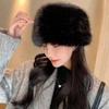 Защита ушей Шляпа рыбака Плюшевая монгольская шапка Новая пушистая меховая шляпа-ведро Женская