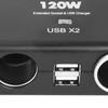 4 Way Multi Socket Car Cigarette Lighter Splitter USB Charger Adapter 12V 24V