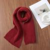 100% Wool Women Knitted Scarf Winter Long Narrow Soft Warm Cashmere Like Neckchief Solid Fashion Shawls Scarves 20x160c