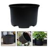 Large Round Outdoor Plant Nursery Pot with Drainage Holes 30cm 34cm Black