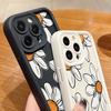Ударопрочный чехол с цветочным узором для iPhone 16 Pro Max 15 14 Pro 13 12 11 XS XR 8 7 силиконовый матовый противоударный мягкий бампер из ТПУ