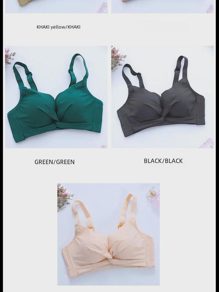 Бюстгальтер из тайского латекса для женщин, сверхплотный, немагнитный, со сборками, без косточек, с защитой от провисания