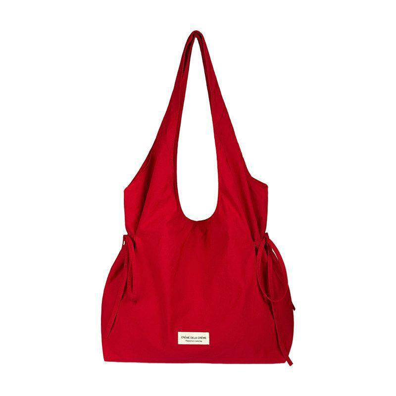 Женская Стильная Сумка-тоут Большой Вместимости на Шнуровке с Бантом на Плече и Подмышечным Ремешком, Сумка без Спинки, Сумка в Стиле Жилета