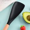 Silicone Spatula Non-Stick Cooking Spoon 3-in-1 Multi-Function Spatula with Ergonomic Wooden Handle High Temperature