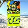 1 шт. Пляжное полотенце с логотипом MotoGP из микрофибры V-Валентино Р-Росси Vr46 #46 Мягкое быстросохнущее банное полотенце для фанатов, плавания, на открытом воздухе