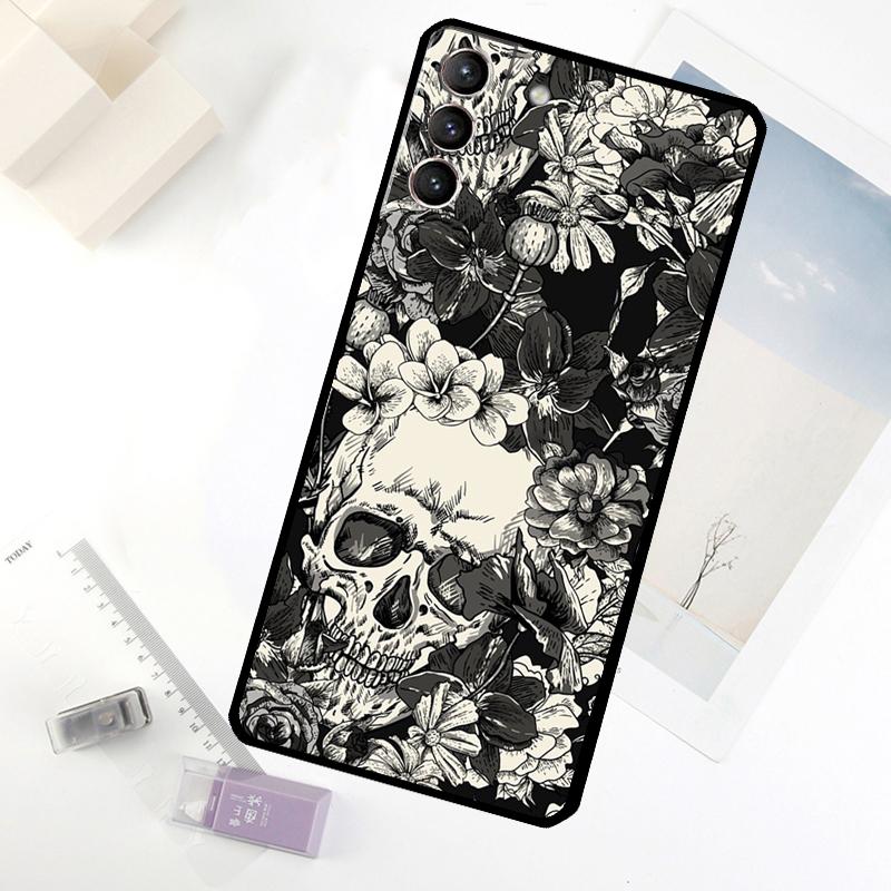 Чехол-череп в готическом стиле для Samsung Galaxy S24 FE S20 FE S21 S22 S23 S24 S25 Ultra S9 S10 S25 Plus