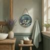 2D Flat Door Wall Decor Lavender Flower Decorative Board Hanging Decoration  Wall Hanging