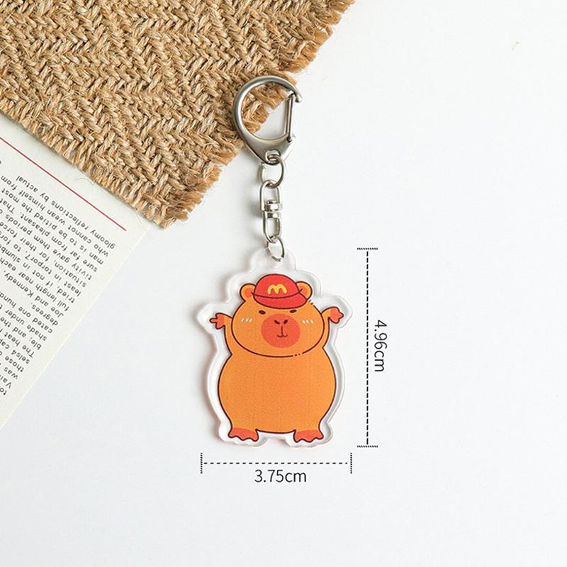 Милый мультяшный акриловый капибара брелки подарки игрушка кулон капибала брелок ключи аксессуары забавные автомобильные ключи брелки