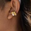 Серьги-клипсы из нержавеющей стали с цирконием для женщин – Роскошные серьги без прокола, Европейский и Американский стиль, Коллекция Осень & Зима.