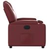 Electric Recliner Chair Burgundy Faux Leather