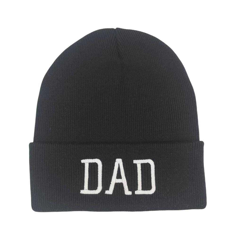 Xiyin embroidery flower MOM DAD knitted hat versatile wool hat outdoor cycling pullover hat