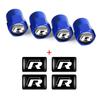 Car Interior Epoxy Logo Sticker Metal Wheel Tire Valve Cover For Volkswagen GTI Golf R Passat CC Lavida Sagitar Scirocco Tiguan