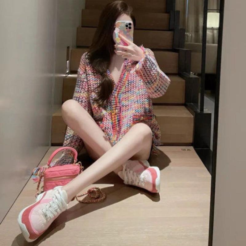 Осенне-зимний кардиган, свитер, повседневный свободный свитер с v-образным вырезом и кисточками, женский кардиган с длинными рукавами