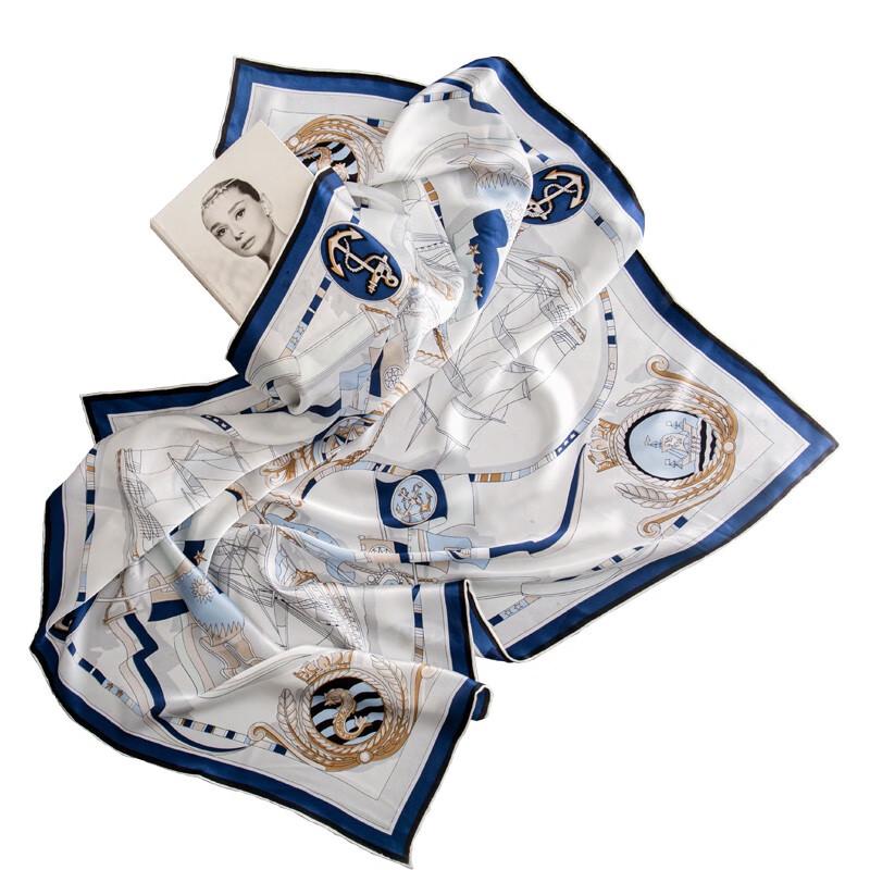 Hengyuanxiang Navigator Mulberry Silk Square Scarf