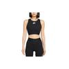 Ribbed Logo Embroidered Sports Bra Women Underwear Black DM6070-010