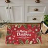 Рождественский ковер Праздничный красный придверный коврик Приветственный коврик Уличный ковер Зимний коврик Для спальни Ковер для гостиной Домашний декор