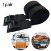 1 Pair Straps 9.8 Ft Car Roof Rack Buckle Lashing Tie 300cm X 2.5cm Black